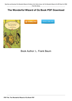 The Wonderful Wizard of Oz Book PDF