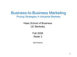 Pricing Industrial Products - Faculty Directory | Berkeley-Haas