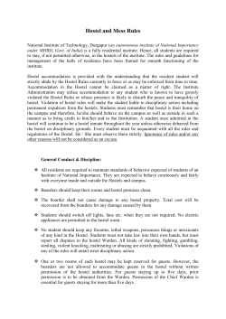 Hostel and Mess Rules