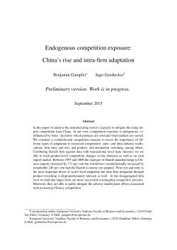 Endogenous competition exposure: China`s rise and intra