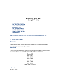 Rules - WYSL Premier