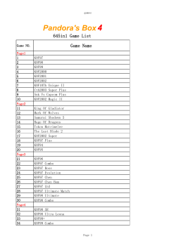 a list of games - Big J Arcade Inc.