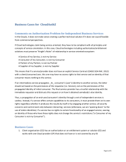 Business Cases for CloudAuthZ