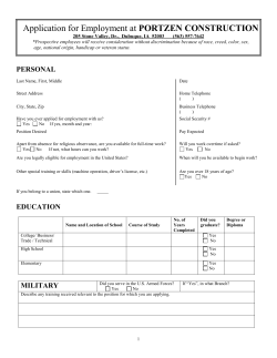 Application for Employment
