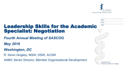 Leadership Skills for the Academic Specialist: Negotiation