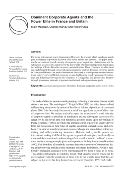 Dominant Corporate Agents and the Power Elite in