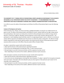 Intramural Code of Conduct