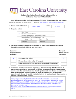 OVERVIEW OF GRADUATE CURRICULUM DEVELOPMENT