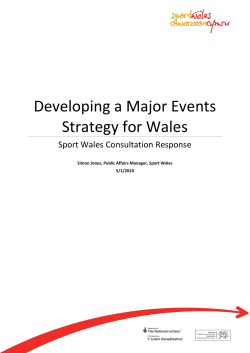 Developing a Major Events Strategy for Wales