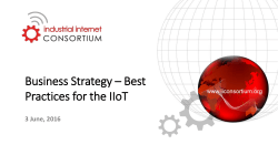 Business Strategy &ndash; Best Practices for the IIoT