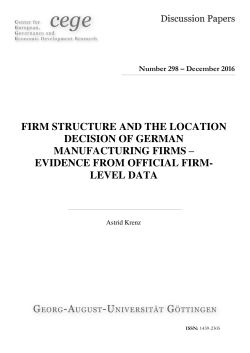 Firm structure and the location decision of German manufacturing firms