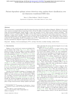 Personalized epilepsy seizure detection using random