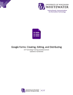 Google Forms: Creating, Editing, and Distributing