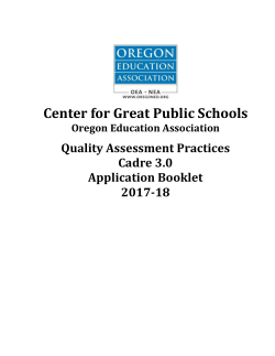 OEA Quality Assessment Practices Cadre 3.0 Application