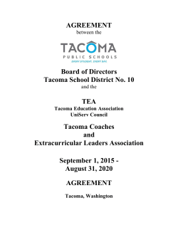 Coaches and Extra Curricular Leaders Agreement