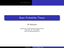 Basic Probability Theory