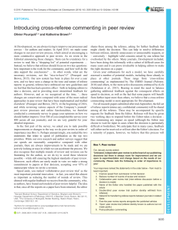 Introducing cross-referee commenting in peer review