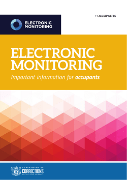 electronic monitoring - Department of Corrections