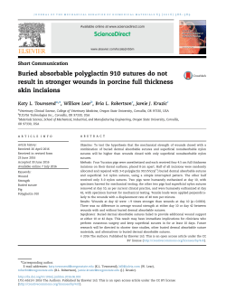 Buried absorbable polyglactin 910 sutures do not result in stronger