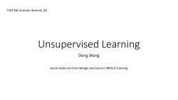 Unsupervised Learning