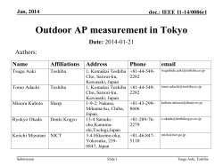 Outdoor access point measurement