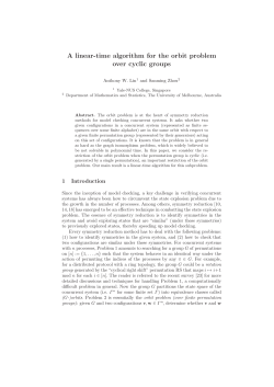 A linear-time algorithm for the orbit problem over cyclic groups
