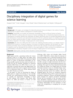 Disciplinary integration of digital games for science learning