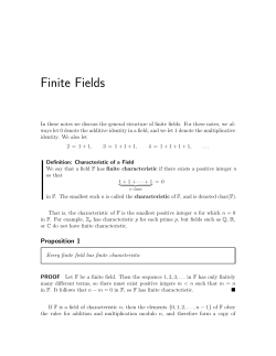Finite Fields