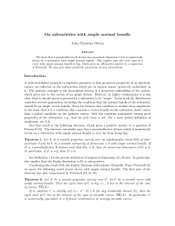 On subvarieties with ample normal bundle