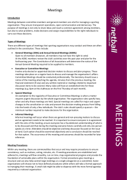 Information About Meetings