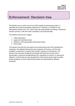 Enforcement: Decision tree