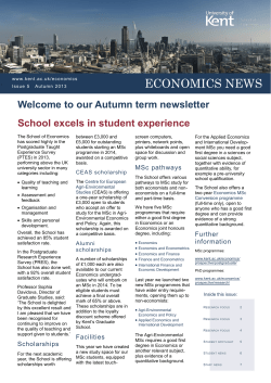 economics news - University of Kent