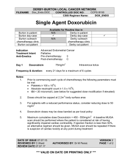 Single Agent Doxorubicin