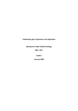 Blackpool`s Older Adults Strategy
