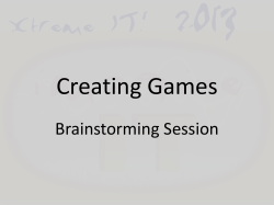 Creating Games