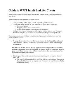 Guide to WMT Intuit Link for Clients