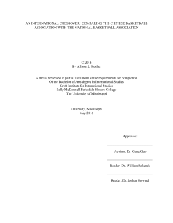 COMPARING THE CHINESE BASKETBALL ASSOCIATION WITH