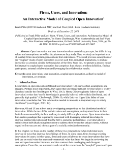 Firms, Users, and Innovation: An Interactive Model of