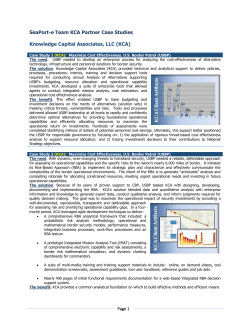 Customer Value Case Studies - Knowledge Capital Associates, LLC