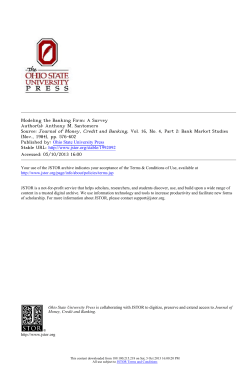 Modeling the Banking Firm: A Survey