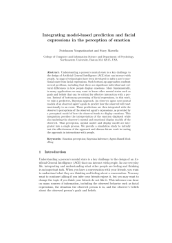 Integrating model-based prediction and facial expressions in the