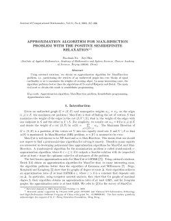 APPROXIMATION ALGORITHM FOR MAX