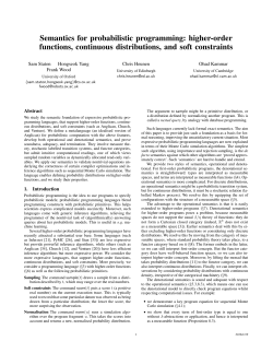 Semantics for probabilistic programming: higher