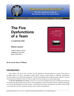 The Five Dysfunctions of a Team