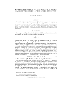 random series in powers of algebraic integers