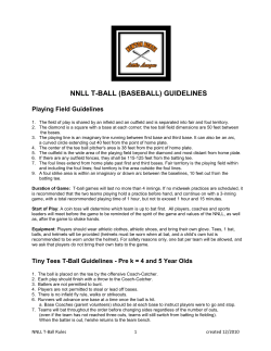 nnll t-ball (baseball) guidelines