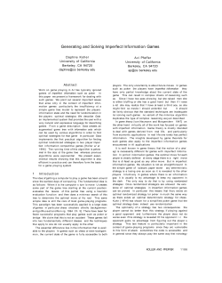 Generating and Solving Imperfect Information Games