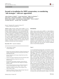 Second re-irradiation for DIPG progression, re