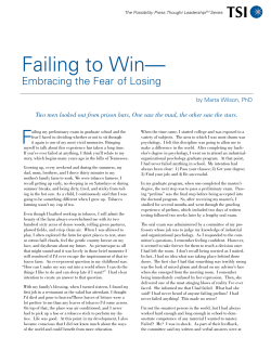 Failing to Win - Transformation Systems, Inc.