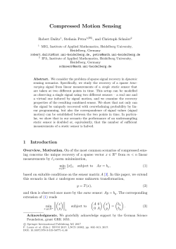 Compressed Motion Sensing